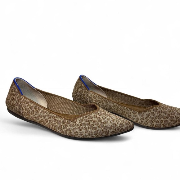 Rothy's The Point ballet flats in "Driftwood Spot" leopard print pattern - Picture 5 of 8